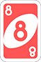 carte de uno 8 rouge