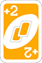 carte de uno plus 2 jaune